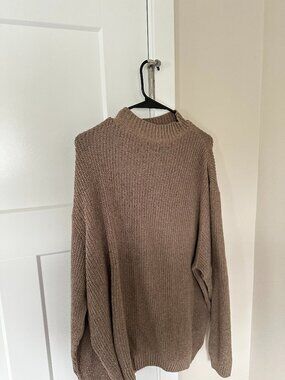 Asos Men's Fisherman Sweater Size Large Brown Long Sleeve